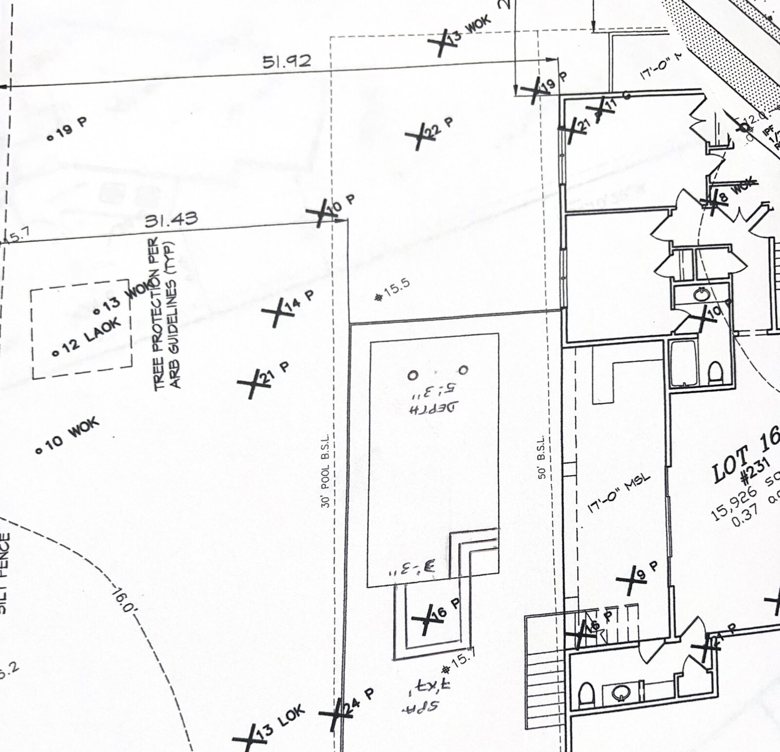 231 Fort Howell — Pool and Site Plan